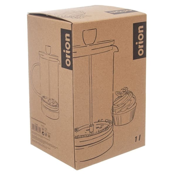 Stempelkande til kaffe og te glas 1 l