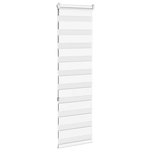 vidaXL zebrarullegardin, hvid, stofbredde 45,9 cm, polyester