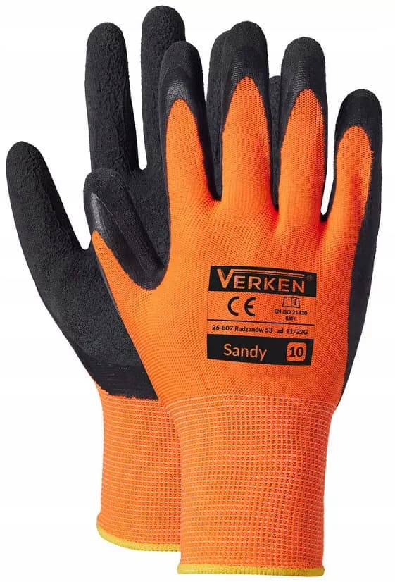 SANDY TJOCKA SKYDDSHANDSKAR LATEXBELAGDA POLYESTER STORLEK L (9)