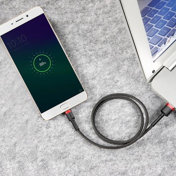 Baseus Cafule 2A 3m USB till Micro USB-kabel (svart och röd)