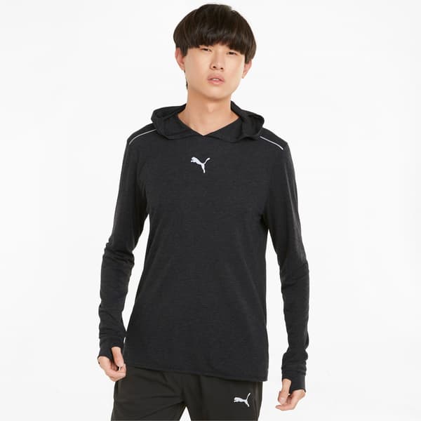 Puma Run Wool Midlayer Herresweatshirt Sort 52086201 Størrelse M