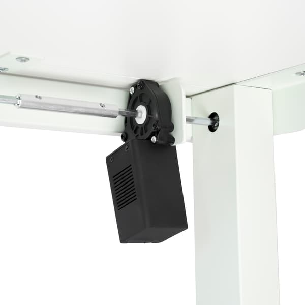 Elektrisk computerbord, automatisk, justerbart, hvidt, 120x60 højt
