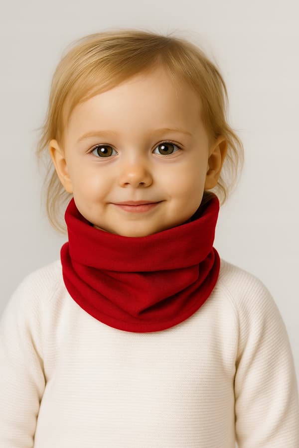 Barnhalsduk 6m - 3l UNIVERSAL höst-vinterfärg BURGUNDY