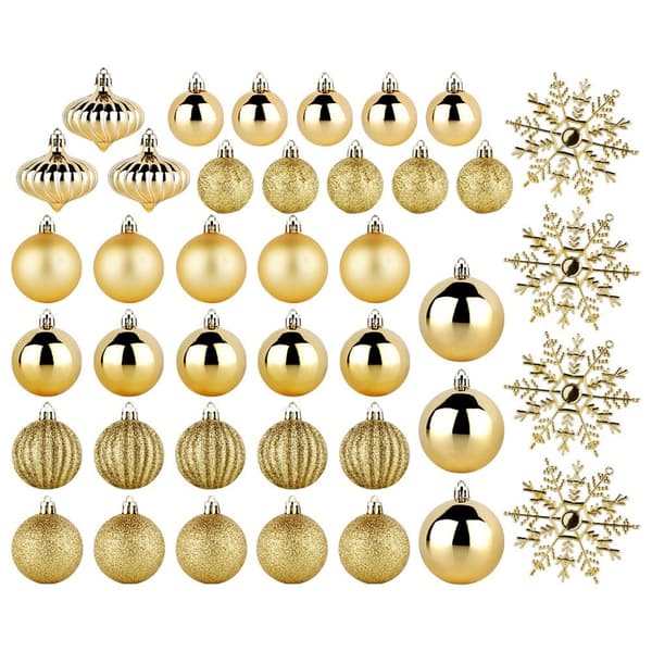 Julgran oslagbar guld 4/5/6/10 cm 40 st