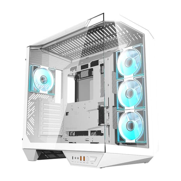 Darkflash DY470 computerkabinet (hvid) + 4 blæsere