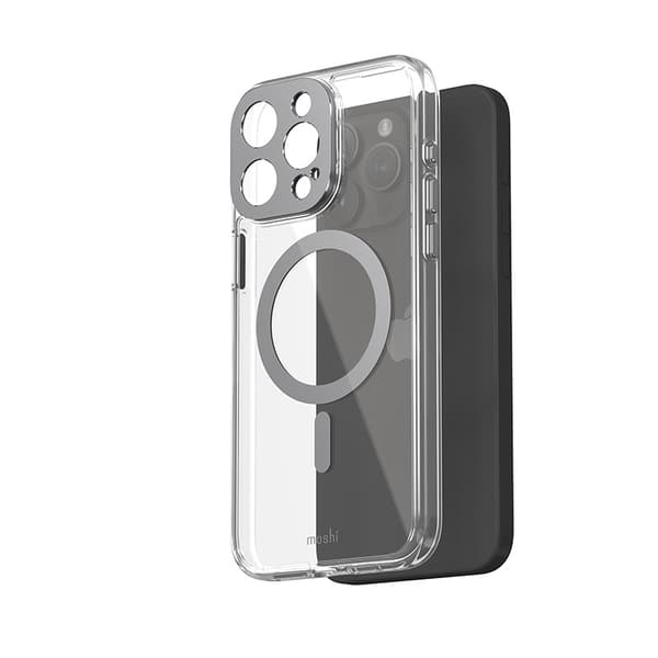 Moshi iGlaze MagSafe - iPhone 15 Pro Max cover (meteoritgrå)
