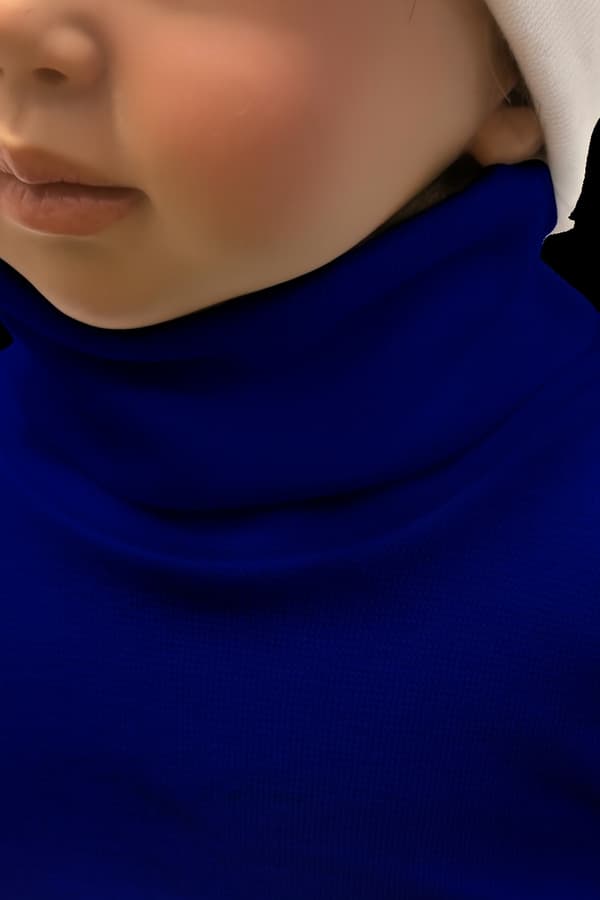 Body med turtleneck 98 barn långärmad liten turtleneck marinblå