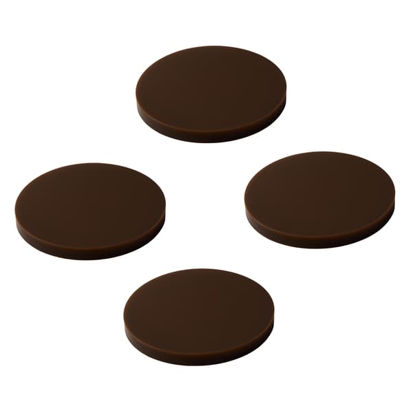 Självklistrande silikonunderlägg antislip brun diameter 34 (förpackning 4 st.)