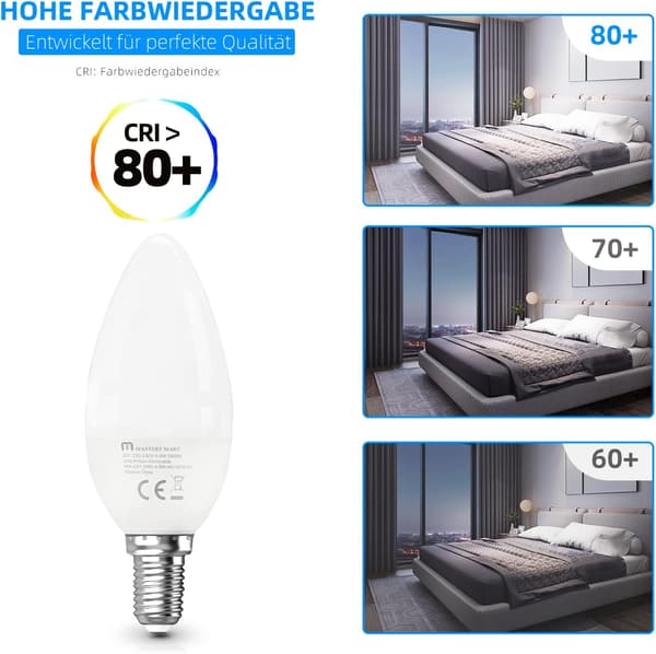 LED-kynttilälamput E14 päivänvalo 4,9 W 5000 K 470 LM 10 kpl