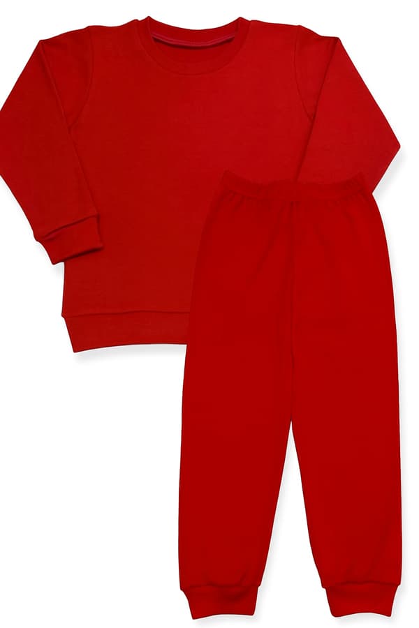 Barnträningsset COTTON 86 för barnrum, enfärgat RÖTT