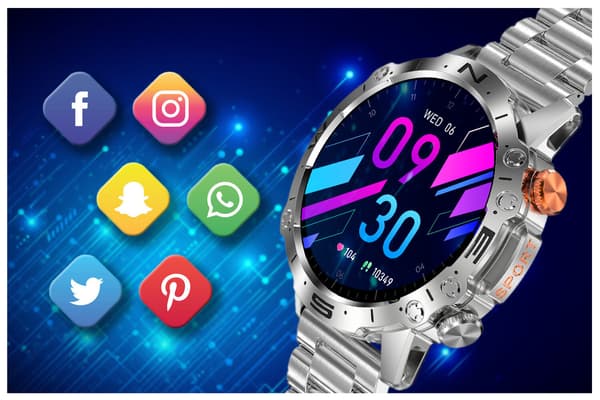 GRAVITY GT20-1 SMARTKLOCKA FÖR HERR – AMOLED, EXTRA ARMBAND (sg024a)