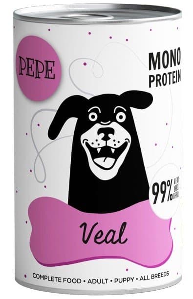 Djurlåda | PEPE | Våtfoder för hundar 400g - PEPE Kalvkött | Kalvkött 400g