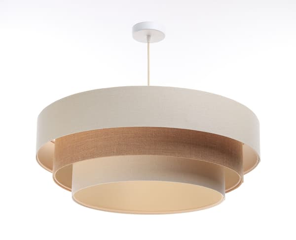 Krämbeige pendellampa