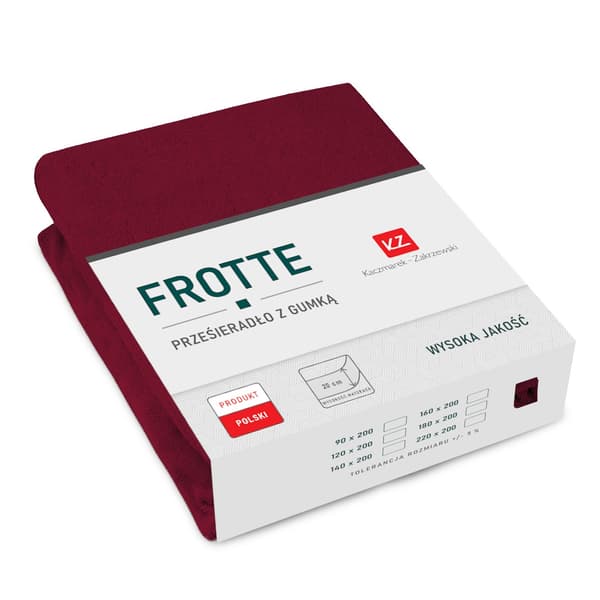 Frottélakan 120x200 vinrött TJOCKT