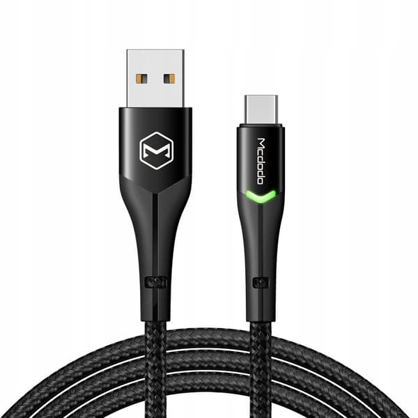 MCDODO USB-C-KABEL SNABBLADDNING FÖR SAMSUNG USB TYP C-LADDARE LED 1M