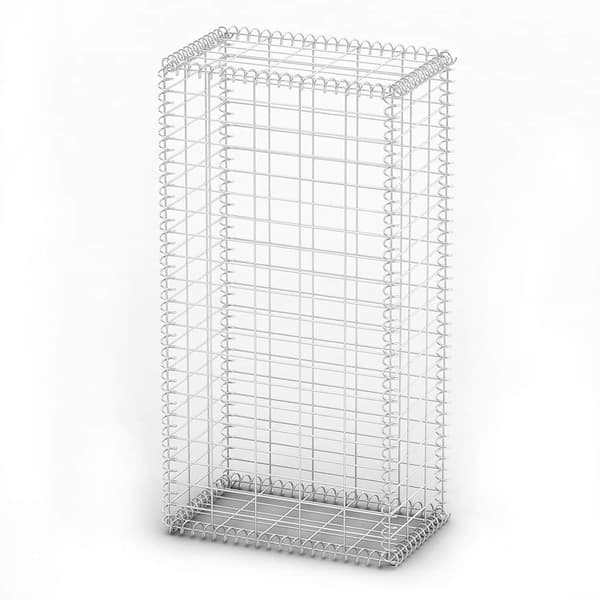 vidaXL Gabionkorg med lock, galvaniserad tråd, 100x50x30 cm