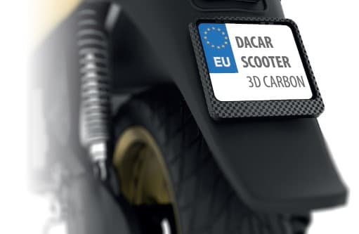 Biketec nummerpladestel til løbehjul, 3D carbonfarve (48792)