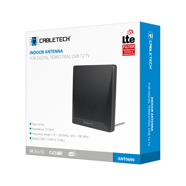Cabletech inomhus DVB-T2 markbunden TV-antenn