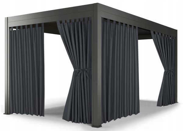Terrass- och trädgårdsgardiner R 155x220 grafit