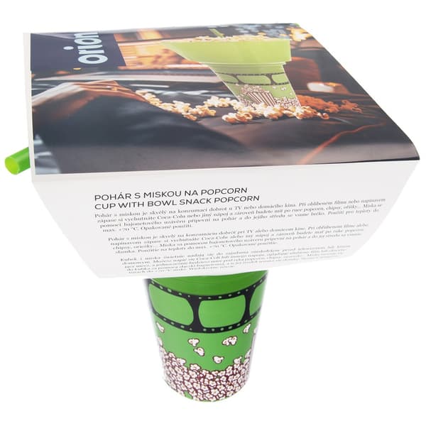 Vihreä muki ja malja popcornia varten 500 ml