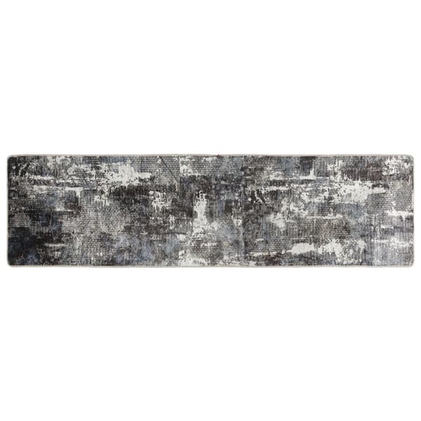 vidaXL vaskbart tæppe, farverigt, 80x300 cm, skridsikkert