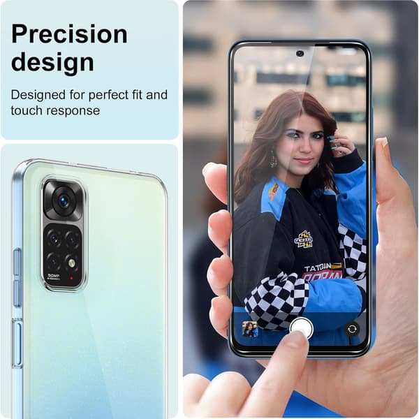 ETUI TIL XIAOMI REDMI NOTE 11/11S GLITTER SILIKONE 2x HÆRDET GLAS