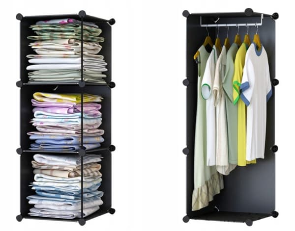 STOR MODULÆR GARDEROBE HYLDER TIL SALG 12 FUNKTIONSSKAB