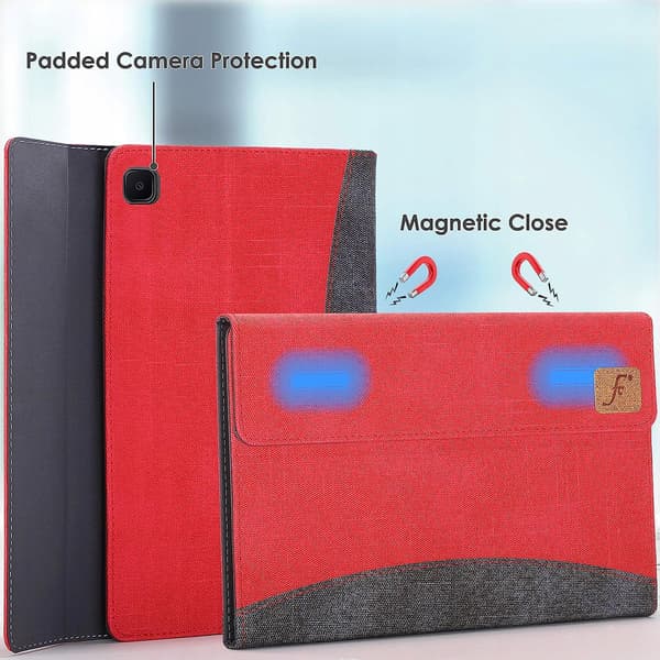 RØDT LUKKET ETUI TIL SAMSUNG GALAXY TAB A7 10.4'