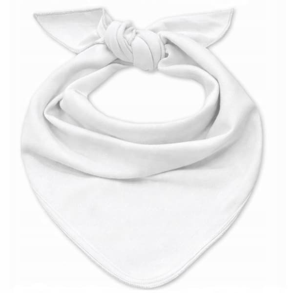 Stor triangulär halsduk bandana bomull vit