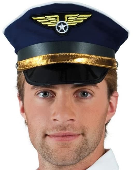 Pilotmössa Flygplan Kapten Flygplats Karneval