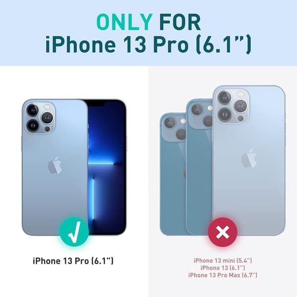 DOBBELT ETUI TIL IPHONE 13 PRO 6,1' BESKYTTELSE FRONT OG BAGSIDEN