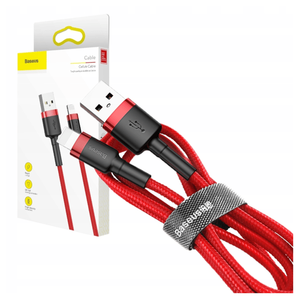Baseus Cafule Lightning USB-kaapeli 2.4A 0.5m (Punainen)
