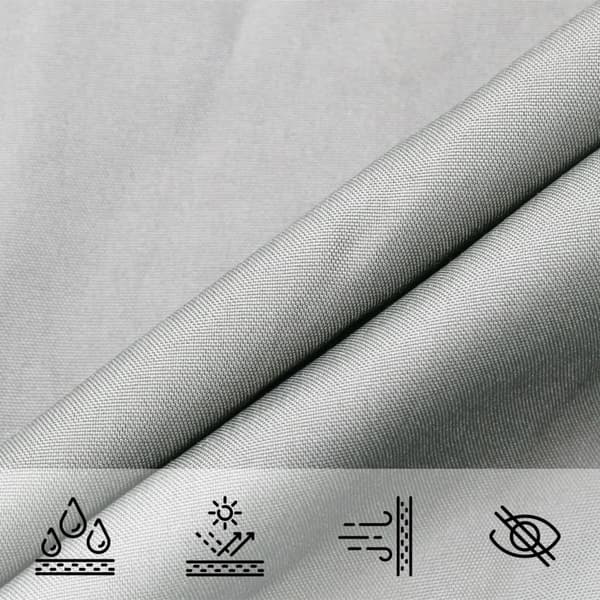 vidaXL skyggesejl lysegrå 5x3,5 m 100% polyester
