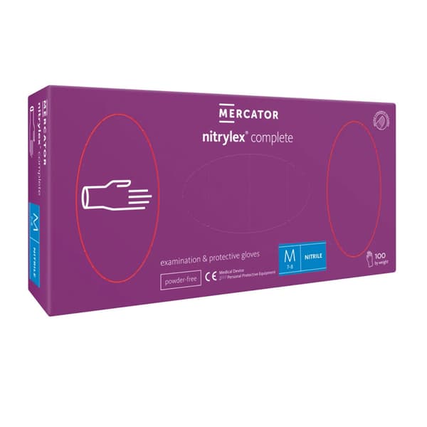 Nitriilikäsineet M violetit Mercator Nitrylex Complete 100 kpl