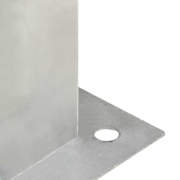 vidaXL Stolpsocklar, 4 st, galvaniserad metall, 141 mm