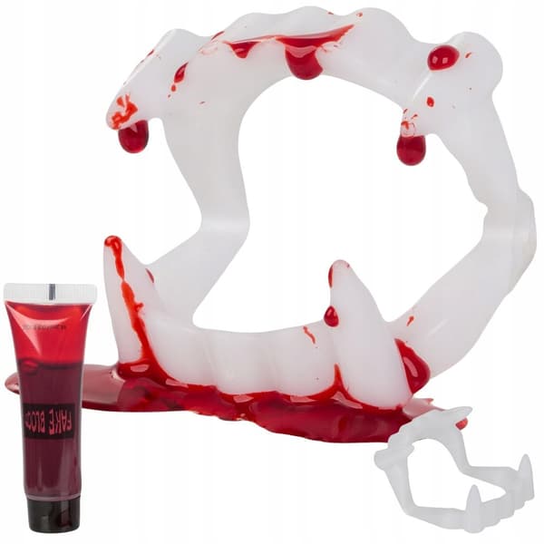 Konstgjort blod + Halloween-tänder (720) GAB_A