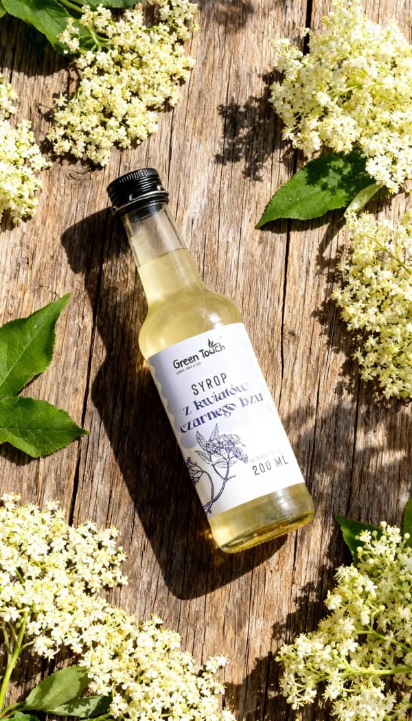 Fløderblomssirup 200 ml naturlig uden farvestoffer og konserveringsmidler