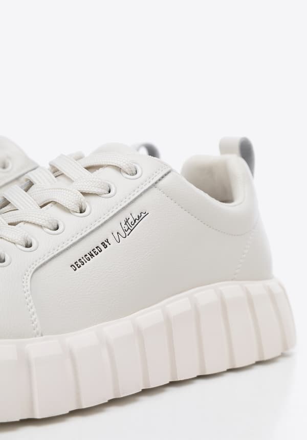 Wittchen Kvinders Læder Høj Platform Sneakers Off-White Off-White Ægte Læder