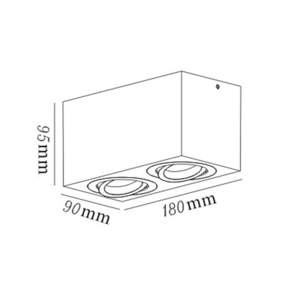 DOWNLIGHT LYON 2 GU10 SORT LYS PRESTIGE LP-5881/2SM BK