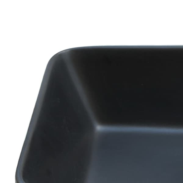 vidaXL bordvask, sort og brun, rektangulær, 46x35,5x13 cm