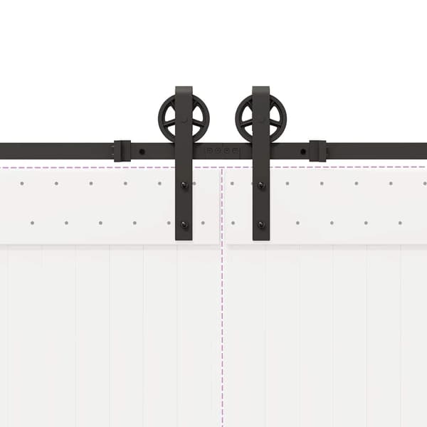 vidaXL monteringssystem til skydedør, 400 cm, stål, sort