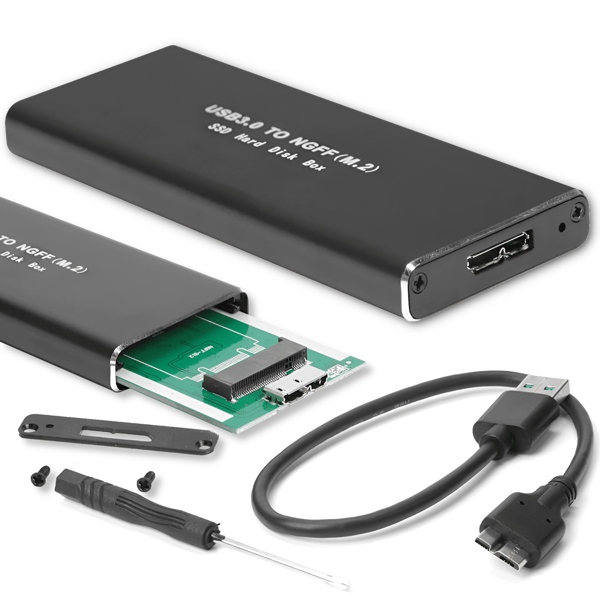 Diskkabinet Adapter M.2 NGFF USB 3.0 SSD SATA III diskbøjle