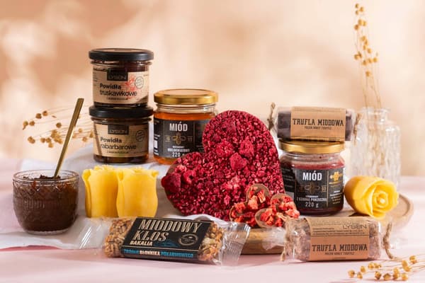 Stor presentkorg sett choklad honung ljus premium låda present