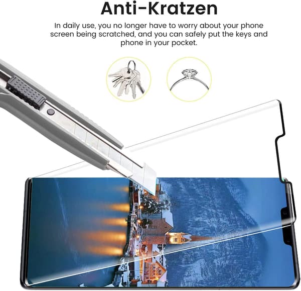 2x Härdat glas för Huawei Mate 30 Pro. Högt skydd och hållbarhet.