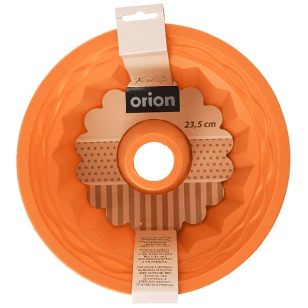 Babkaform i silikone med rør orange SILLINIE 23,5 cm