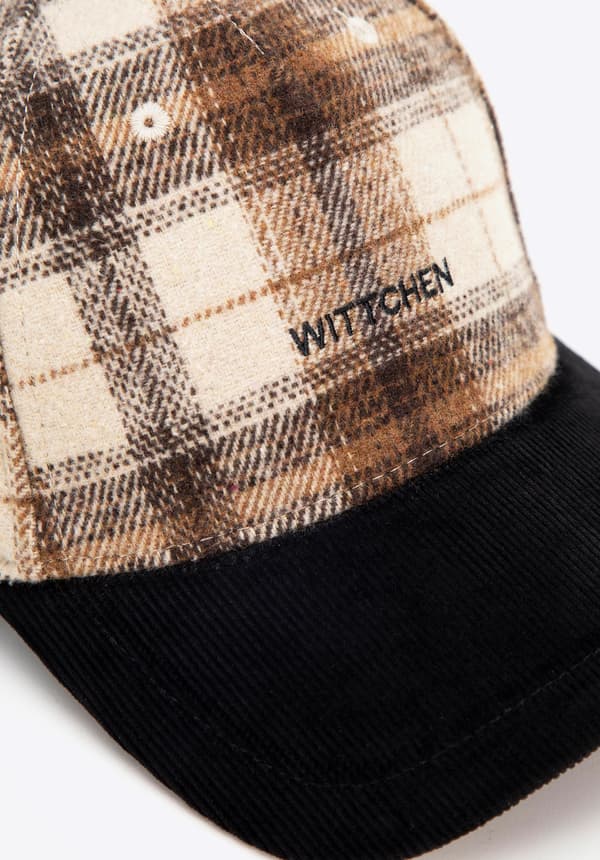 Wittchen Herr brun och beige keps, brun och beige polyester