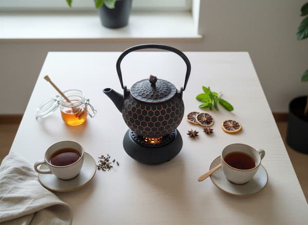 Støbejernskedel 1,2 l te- og urteinfuser støbejernsvarmer