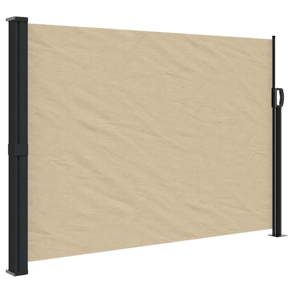 vidaXL Utdragbar sidomarkis beige 140x600 cm