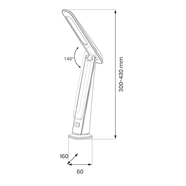 LED-skrivebordslampe i topkvalitet, sort, Milagro ML2247