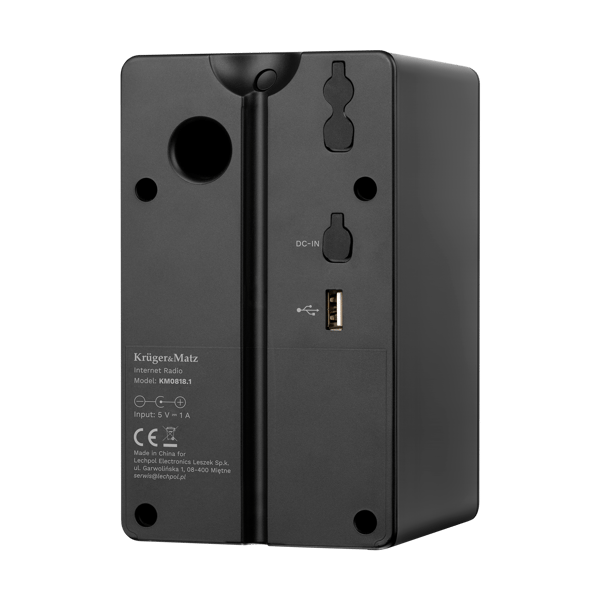 Kruger och Matz internetradio Bluetooth 5.0 Wi-Fi väckarklocka 2,4" display